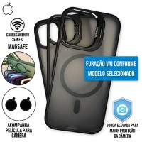 Capa iPhone 16 - Metal Stand Fosca Magsafe Graphite Black